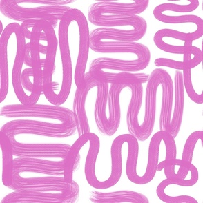 Graffiti Squiggle Magenta on White