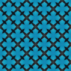 Teal and Black Cross Pattern