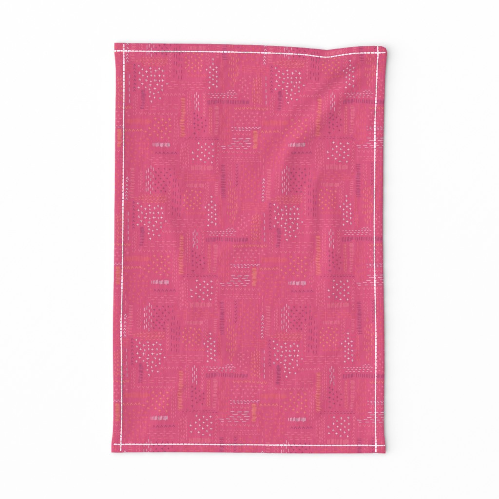 Pink Boro Embroidery