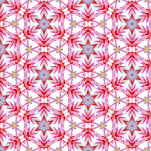 Red and Silver Star Pattern