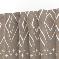 Safari Wholecloth Diamonds on brown - farmhouse diamonds - mud cloth fabric