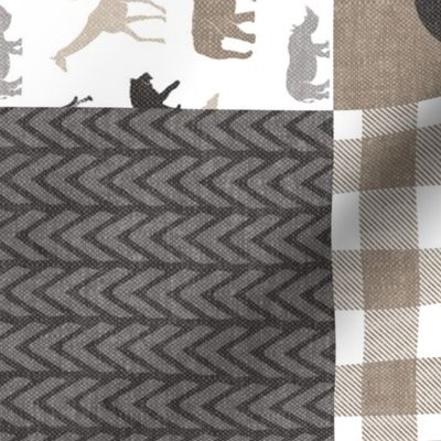 Stay Wild - Safari Wholecloth - Neutrals w/ plaid (90)