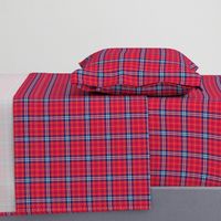 Red Gold White and Blue Plaid