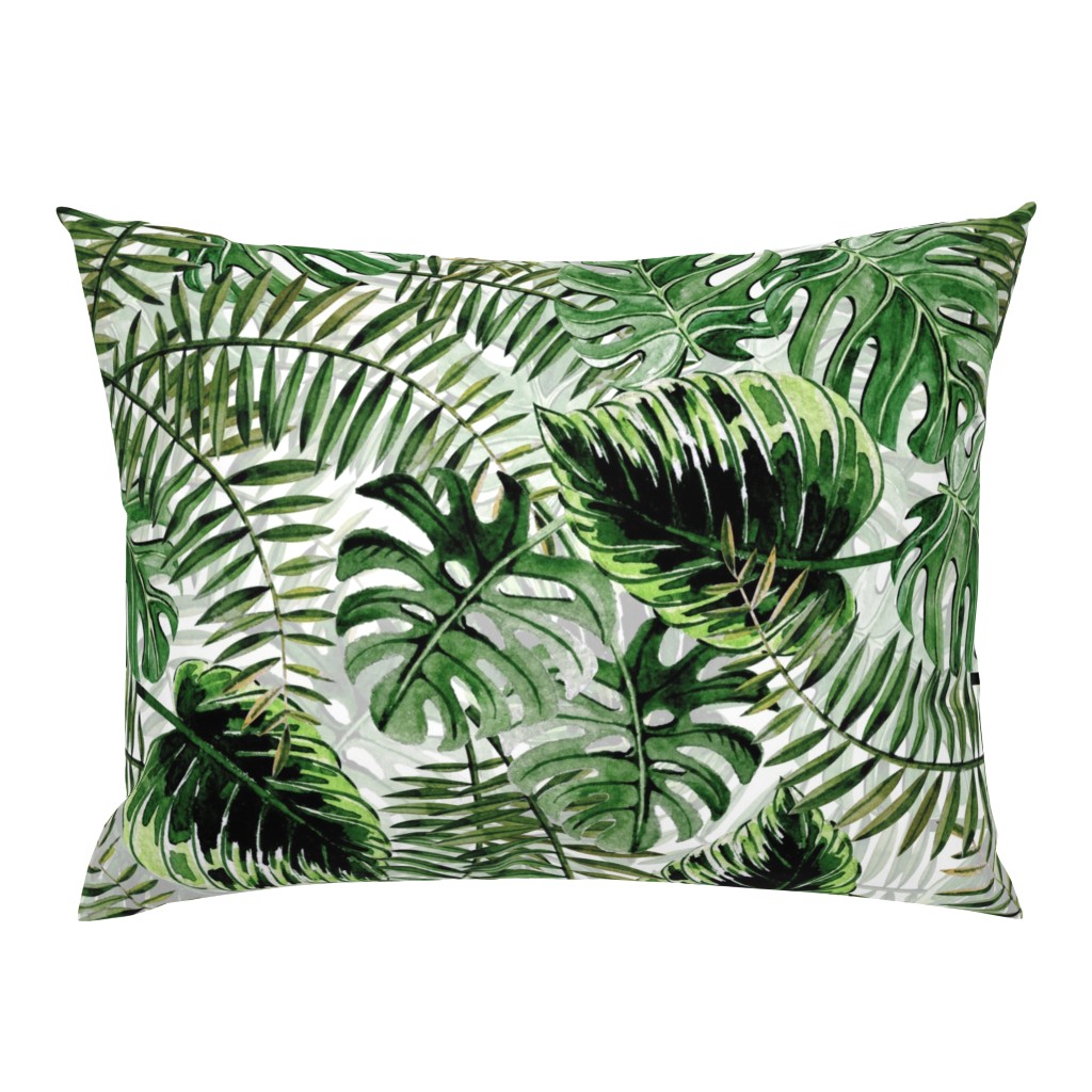 24" Bohemian  Hand Drawn Tropical Jungle Garden