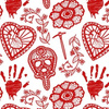 My Bloody Valentine (Black) Fabric