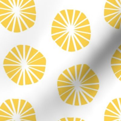 Mod Scandinavian Dandelions in Yellow + White