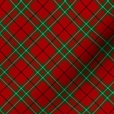 Cumming / Comyn simple red tartan, diagonal  3" 