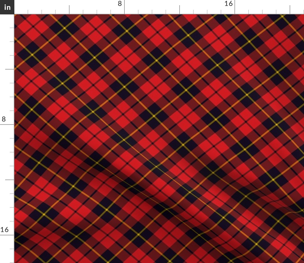 Wallace clan tartan, 2.8" diagonal 