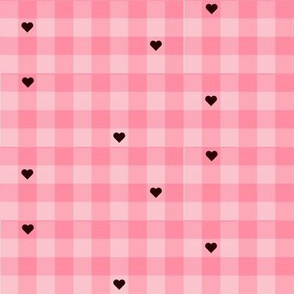 Buffalo Plaid _ Hearts Pink