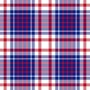 Patriotic America Plaid in Red White and Blue