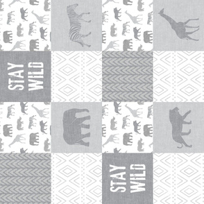 Stay Wild - Safari Wholecloth - Grey (90)