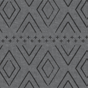 farmhouse diamonds - grey on grey