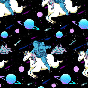 Astronaut Riding Unicorn Small