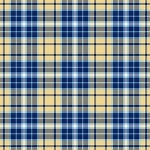 Plaid in Yellow White and Navy Blue