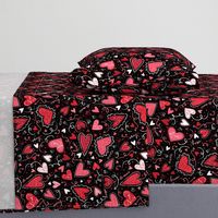 Love Hearts on Black 