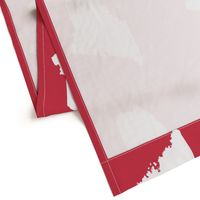 Maine silhouette - 18" white on red