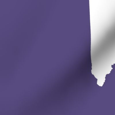 Maine silhouette - 18" white on soft purple