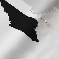 Maine silhouette - 6" black on white