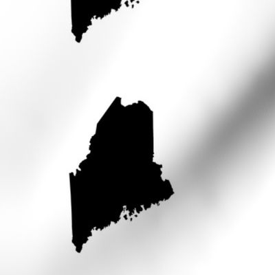 Maine silhouette - 6" black on white