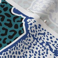 Blue Cheetah Large Cat Print 