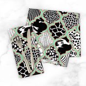 Moroccan Animal Prints Mint Coral