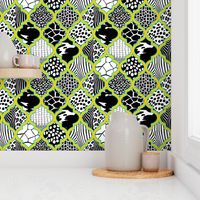 Moroccan Animal Prints Yellow Blue