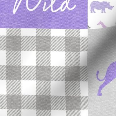 Stay Wild - Safari Wholecloth - Purple w/ plaid