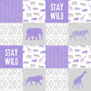 Stay Wild - Safari Wholecloth - Purple