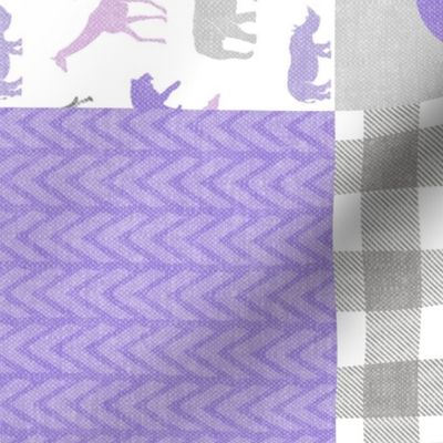 Stay Wild - Safari Wholecloth - Purple w/ plaid (90)