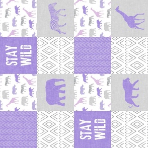 Stay Wild - Safari Wholecloth - Purple (90)