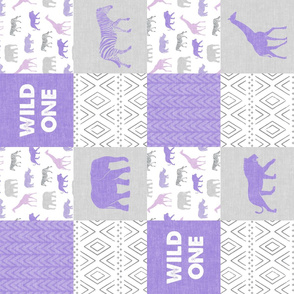 Wild One- Safari Wholecloth  - purple (90)