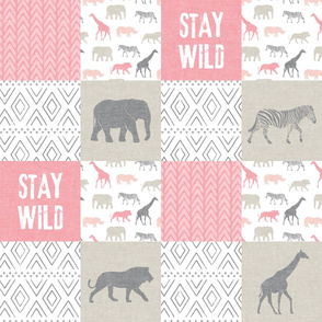 Stay Wild - Safari Wholecloth - Pink 