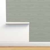 Bone Stripes on Sage Green