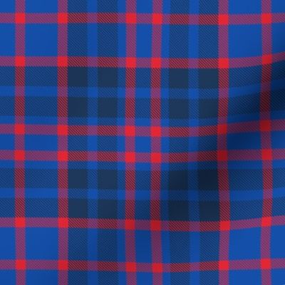 Mostly Blue Plaid with Red and Navy