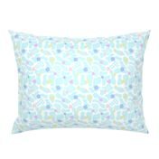 Pastel fun cow print- aqua