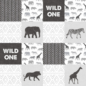 Wild One - Safari Wholecloth - monochrome