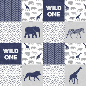 Wild One - Safari Wholecloth - Navy