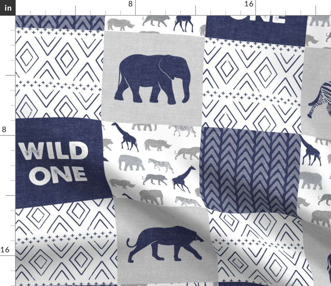 Wild One - Safari Wholecloth - Navy