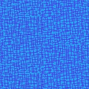 Sketchy Mesh of Fun Flare Blue on Summer Daze Blue- Medium Scale