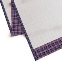 Plaid in Navy Blue White and Red
