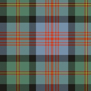 Logan or MacLennan tartan, traditional 5-stripe, 6" faded, 1831