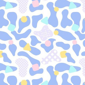 pastel cow print blue