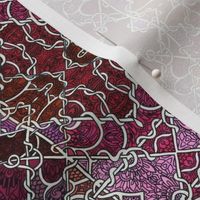 Pink, Purple, and Burgundy Abstract Patchwork # 835315