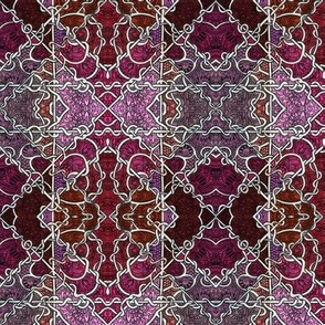 Pink, Purple, and Burgundy Abstract Patchwork # 835315