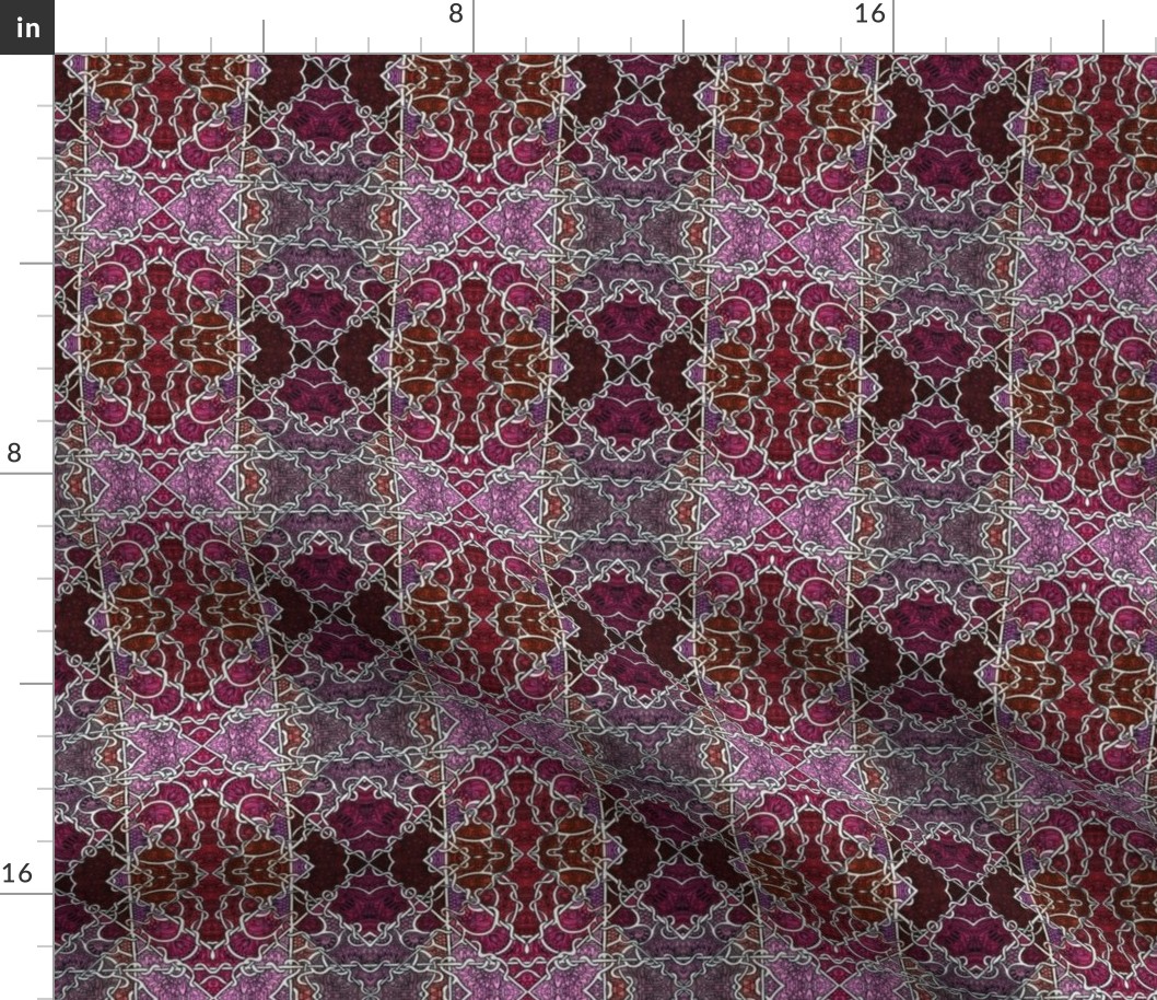 Pink, Purple, and Burgundy Abstract Patchwork # 835315