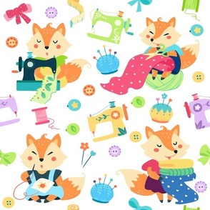 Sewing Foxes Pattern