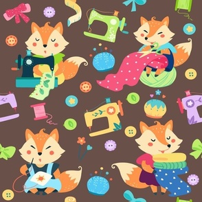 Sewing Foxes Pattern