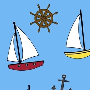 Sailing on Light Blue - large scale