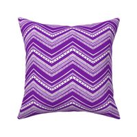 Doodle Chevron - Violet on White