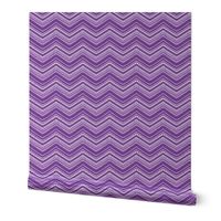 Doodle Chevron - Violet on White